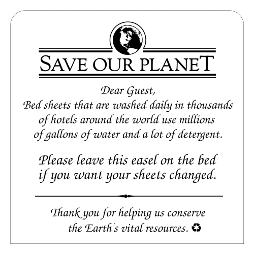 ''Save Our Planet - Change Sheets'' Conservation Easel